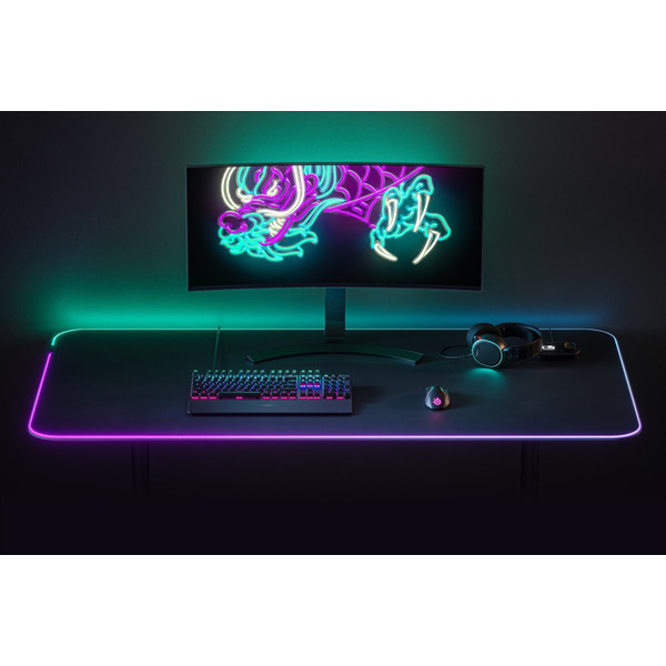 Ігрова поверхня SteelSeries QcK Prism Cloth 5XL ETAIL RGB 1600x800x4 мм