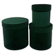 Подарочные коробки UFO W2907 Набор 3 шт VELVET GREEN круг.