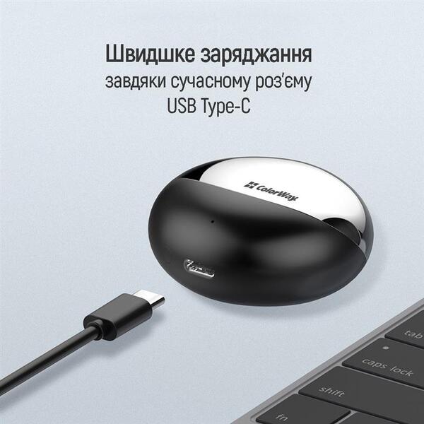 Навушники СolorWay TWS-3 Earbuds Black (CW-TWS3BK)