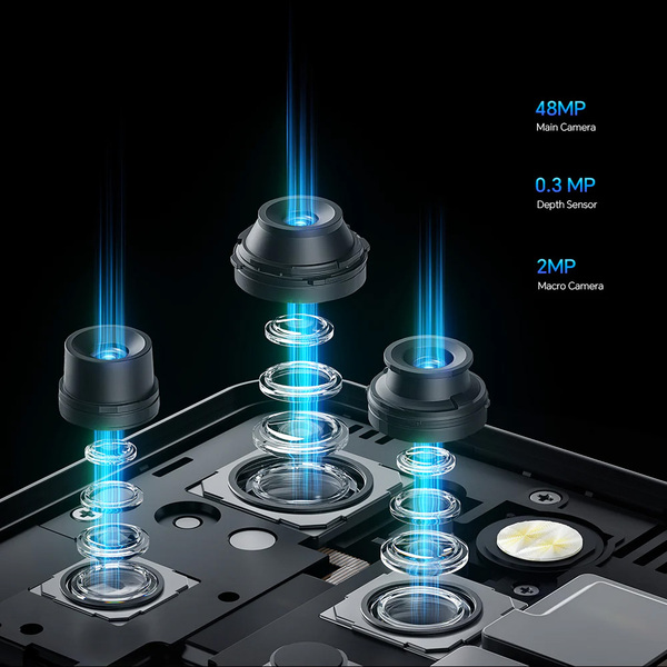 Смартфон Oukitel WP52 6.6 FHD+ /4GB/256GB/ MTK6100+ / 6500mAh / IP68 / 48+8Мп NFC Black