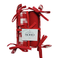 Кухонний текстиль SOHO Наб. руш. 40*60см бавовна 100% White&Red 2шт.