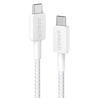 КабельANKER 322 USB-C to USB-C - 1.8m Nylon (Білий)