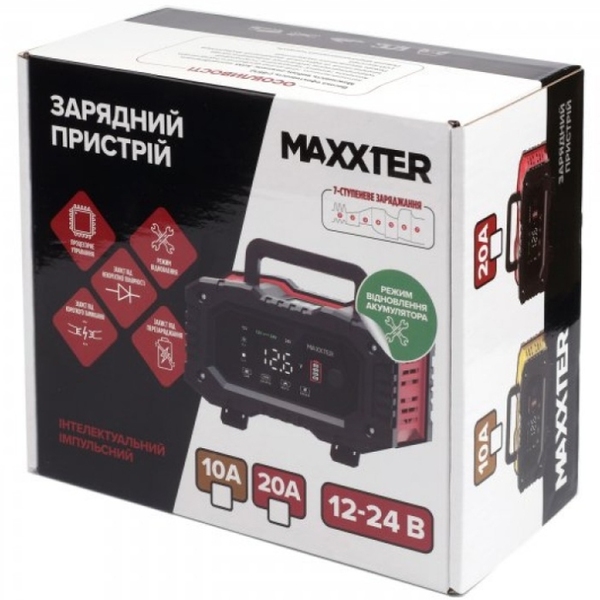 Зарядное устройство для АКБ 12-24В Maxxter MX-CHR-1224V10P, 10А