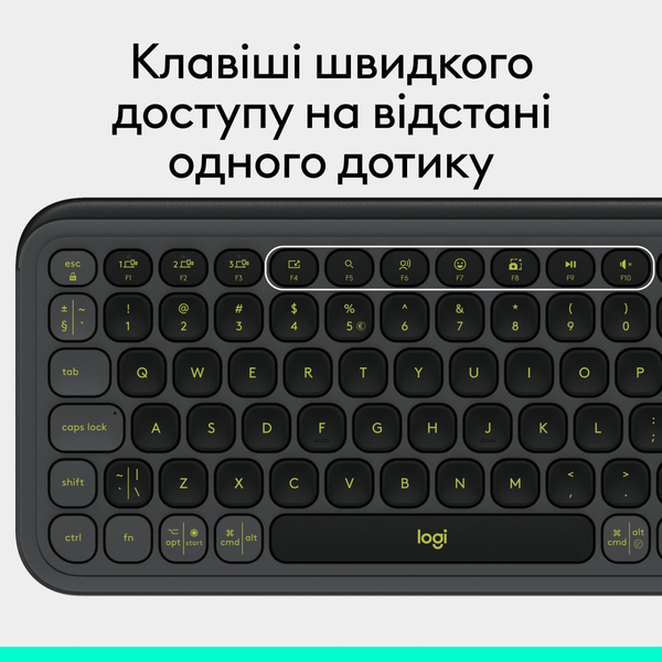 Клавiатура Logitech Pop Icon Keys Graphite 920-013157