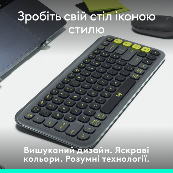 Клавiатура Logitech Pop Icon Keys Graphite 920-013157