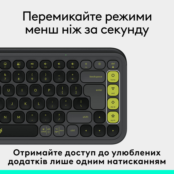 Клавiатура Logitech Pop Icon Keys Graphite 920-013157
