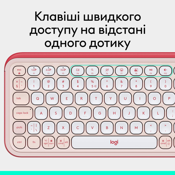 Клавiатура Logitech Pop Icon Keys Rose 920-013073