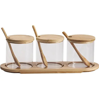 Банка VIVA BAMBOO /НАБІР/3х350 мл/підставка+ложка/ в уп. (R350/4)