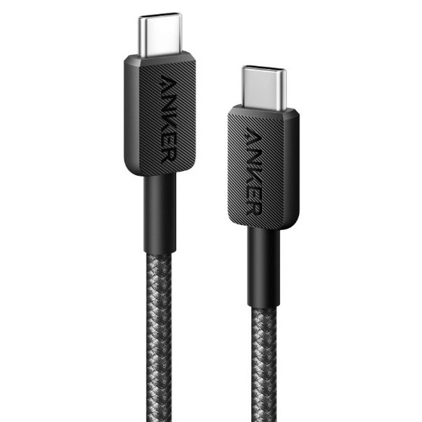 КабельANKER 322 USB-C to USB-C - 1.8m Nylon (Чорний)