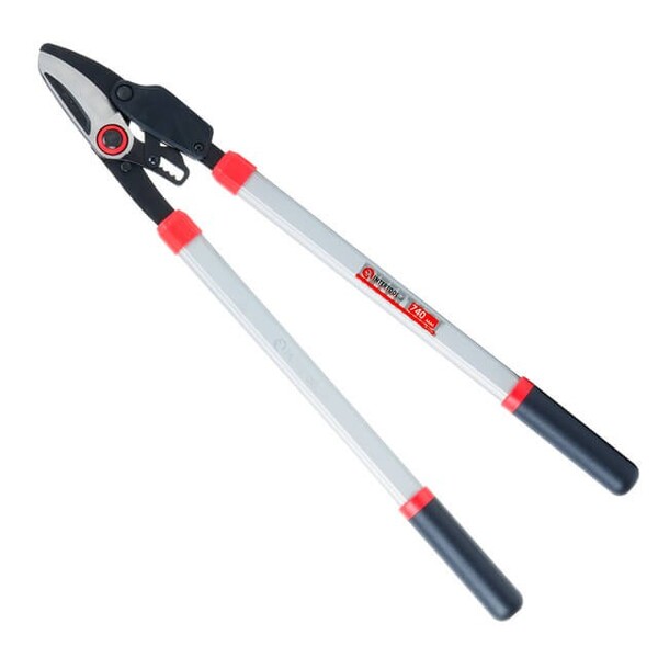 Сучкоріз садовий для обрізання гілок з храповим механізмом 740 мм INTERTOOL FT-1114