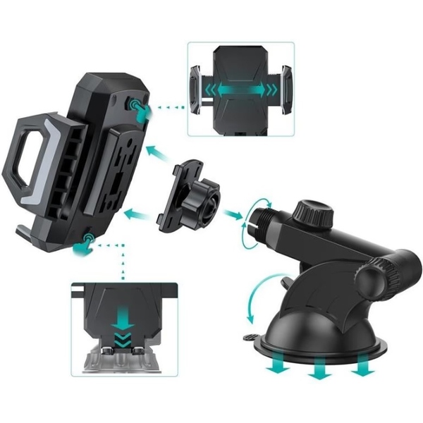 Автомобильный крепеж Choetech с 15W Fast Wireless Charger 4.7-7.2 на панель