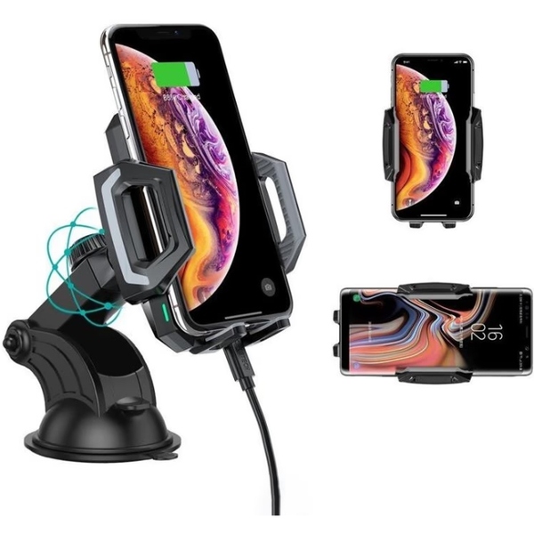 Автомобильный крепеж Choetech с 15W Fast Wireless Charger 4.7-7.2 на панель