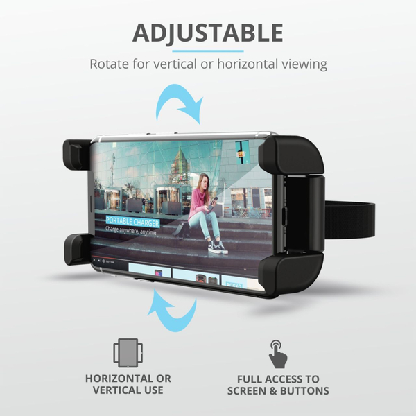 Автомобильный держатель Trust Rheno Headrest Holder для смартфона и планшета 7-11, Black (23699_TRUST)