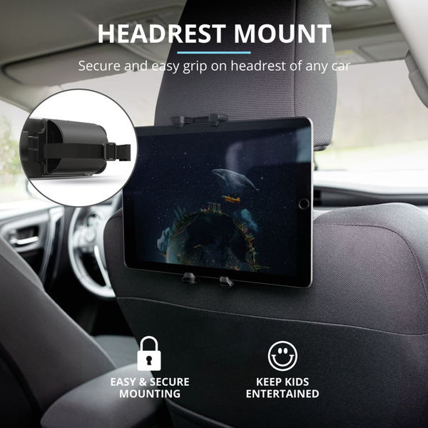 Автомобильный держатель Trust Rheno Headrest Holder для смартфона и планшета 7-11, Black (23699_TRUST)
