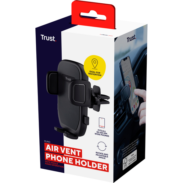 Автомобільний тримач Trust Runo Air vent для смартфона 4-7, Black (24983_TRUST)