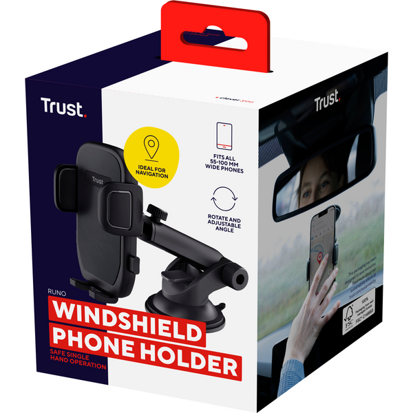 Автомобільний тримач Trust Runo Window для смартфона 4-7", Black (24984_TRUST)