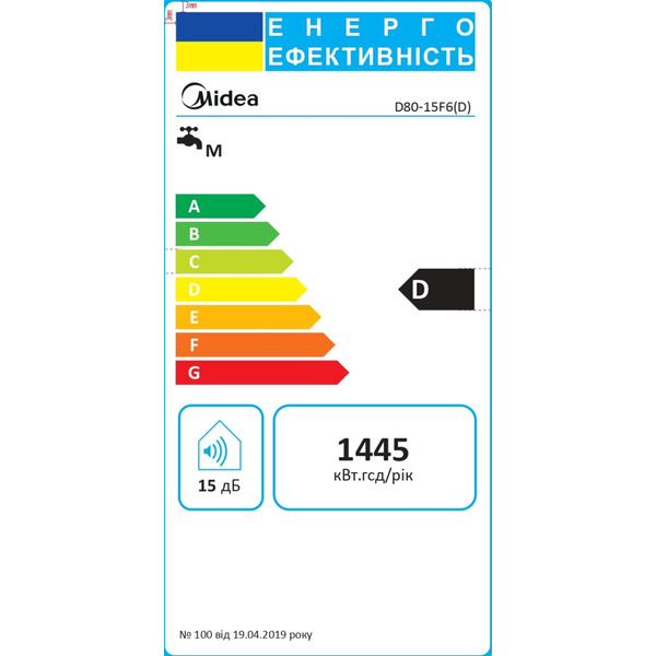 Водонагрівач MIDEA D80-15F6(D)