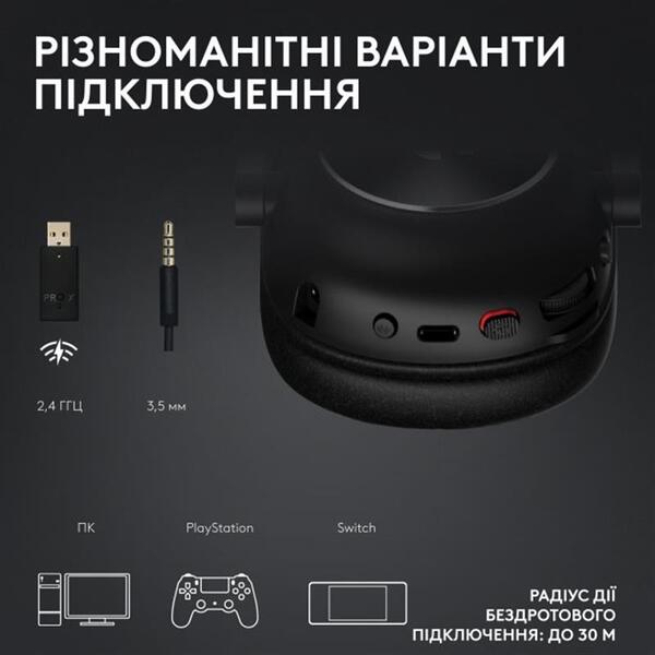 Навушники Logitech G Pro X2 Wireless LightSpeed Magenta (981-001275)