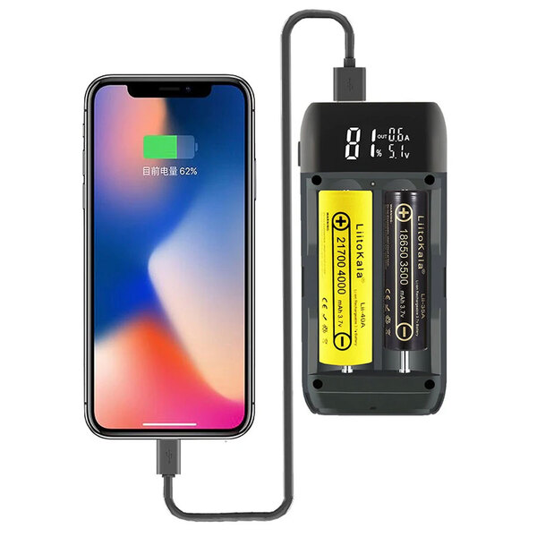 Внешний аккумулятор (Power Bank) LiitoKala Lii-MP2, QC3.0&PD3.0, без АКБ, Дисплей