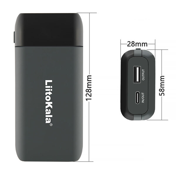 Внешний аккумулятор (Power Bank) LiitoKala Lii-MP2, QC3.0&PD3.0, без АКБ, Дисплей