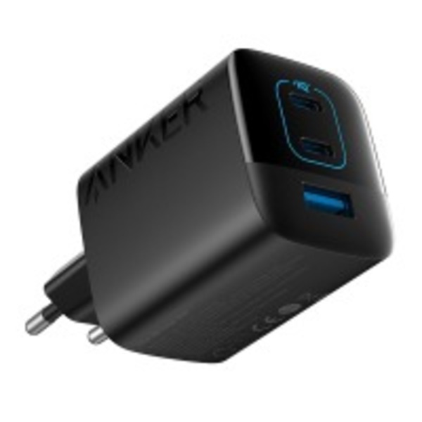 Сетевое зарядное устройство Anker PowerPort 336 Black, 67 W, 2xUSB Type-C, USB (A2674G11)