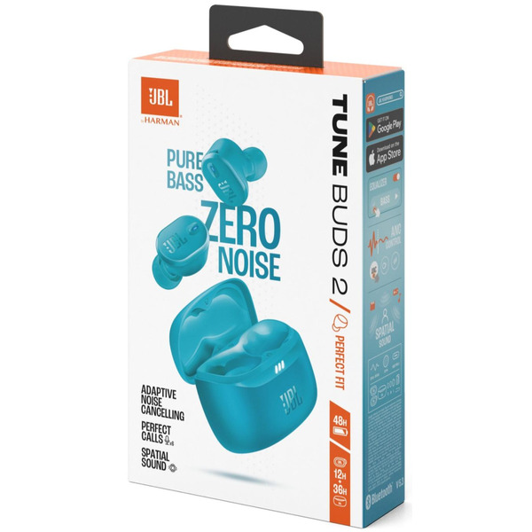Bluetooth-гарнитура JBL Tune Buds 2 Turquoise (JBLTBUDS2TQE)