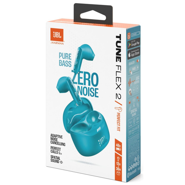 Навушники JBL Tune Flex 2 Turquoise (JBLTFLEX2TQE)