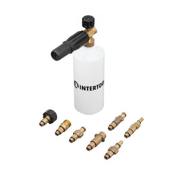 Насадка-піногенератор універсальна для мийок високого тиску, 1000 мл INTERTOOL DT-1536