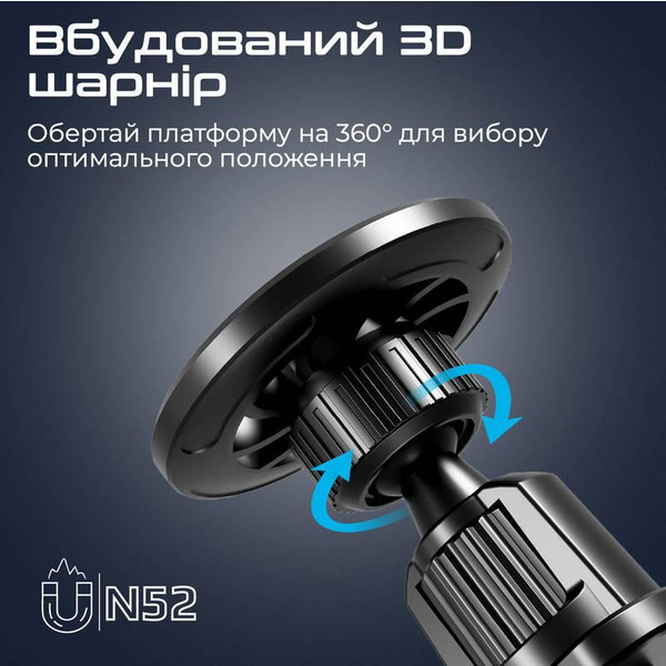 Тримач автомобільний Promate Clipmount Black