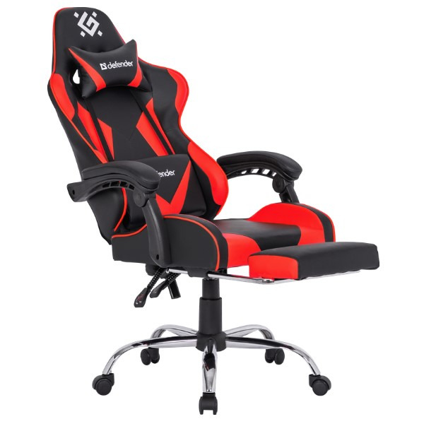 Комп'ютерне крісло ігрове Defender Pilot Black/Red