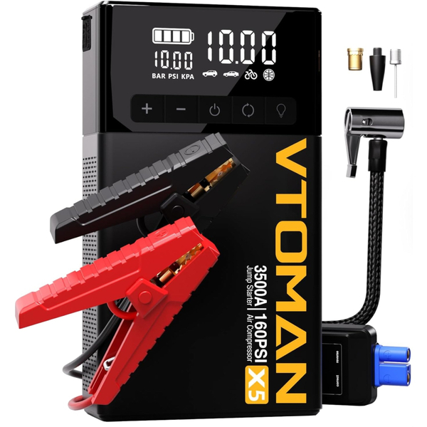 Автомобильное портативное устройство Vtoman Jump Starter X5 3500A с компрессором 160 PSI 59.2 Вт·ч (X5_Vtoman)