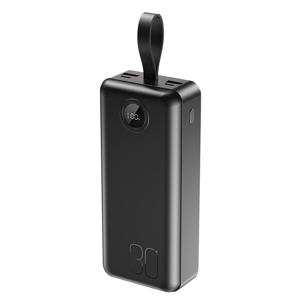 Внешний аккумулятор (Power Bank) XO PR240 - 30000 мАч PD20W + QC22.5W с подсветкой (черный)
