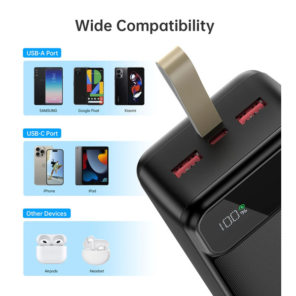 Зовнішній акумулятор (Power Bank) Choetech B730 30000mAh Black (B730-ACBK)