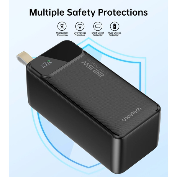 Зовнішній акумулятор (Power Bank) Choetech 50000mAh Black (B732-ACBK)
