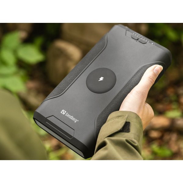 Зовнішній акумулятор (Power Bank) Sandberg Survivor PD 72000mAh QC3.0 1USB-A, 2xUSB-C,1xDC,Cigar Lighter Socket,Wireless 7in1