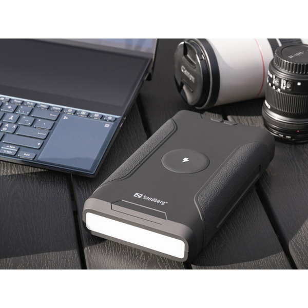 Зовнішній акумулятор (Power Bank) Sandberg Survivor PD 72000mAh QC3.0 1USB-A, 2xUSB-C,1xDC,Cigar Lighter Socket,Wireless 7in1