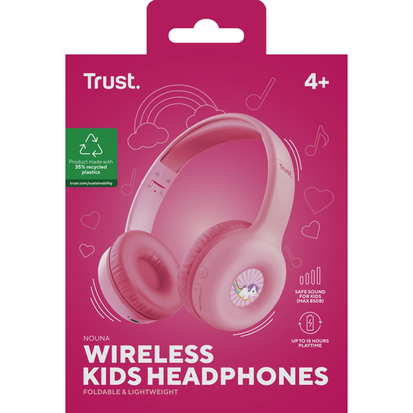 Відповідь: Навушники Trust Nouna Kids Wireless Pink (25274)