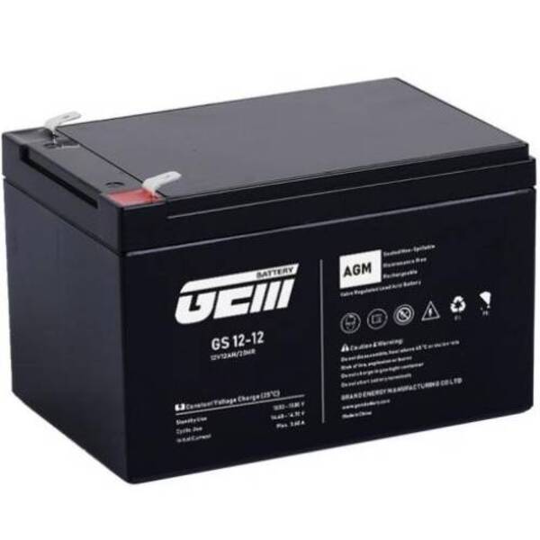 Акумуляторна батарея GEM Battery 12V, 12.0A, AGM