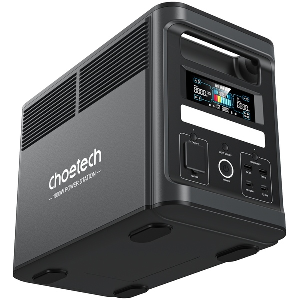 Зарядная станция Choetech BS065 1800Вт (1536Вт/ч) AC, LiFePo4, MPPT, UPS, USB-C PD100 Вт