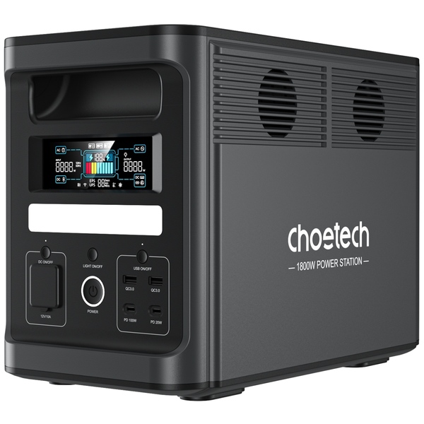 Зарядная станция Choetech BS065 1800Вт (1536Вт/ч) AC, LiFePo4, MPPT, UPS, USB-C PD100 Вт