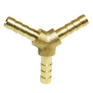 Штуцер трійник сполучний Valve J.G. М4 мм х М4 мм х М4 мм під кутом 120 градусів латунь