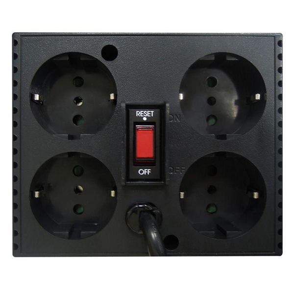 Стабилизатор напряжения PowerCom TCA-1200 черный, 4xEURO
