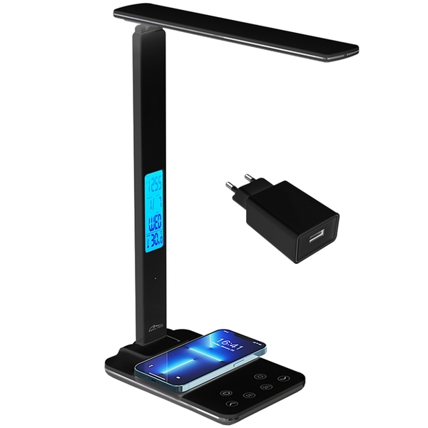 LED лампа настільна Media-Tech LEDITOU 4W 6500K, 15W QI wireless White