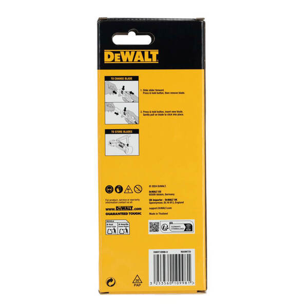 Нож с выдвижным лезвием для отделочных работ DeWALT DWHT10998-0