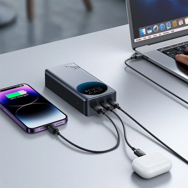 Внешний аккумулятор (Power Bank) Joyroom 30000 65W USB-A, 2xUSB-C In/Out, PD, QC3.0 Черный