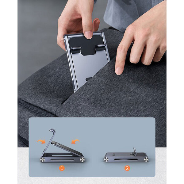 Підставка-трансформер алюмінієвий складний для смартфона UGREEN LP263 Сіра