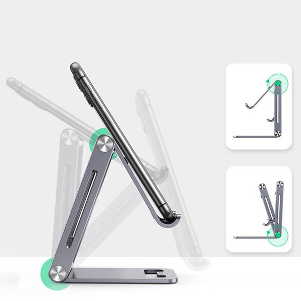 Підставка-трансформер алюмінієвий складний для смартфона UGREEN LP263 Сіра