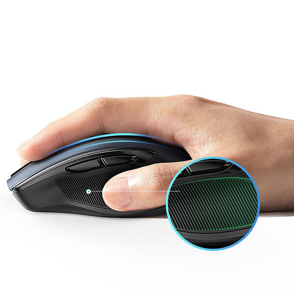 Мишка UGREEN 2.4GHz MU006, бездротова, 4000dpi., 4кн.,Silence Design, Чорна