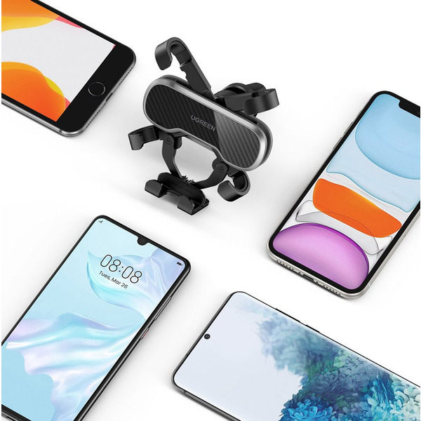 Автомобильное крепление для смартфона 4.7-7.2 (На решетку+крючок) LP228 Ugreen Черное