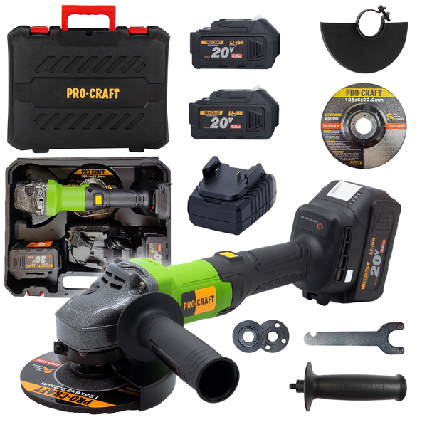 Aкумуляторна болгарка Procraft PGA20 (2 акб)